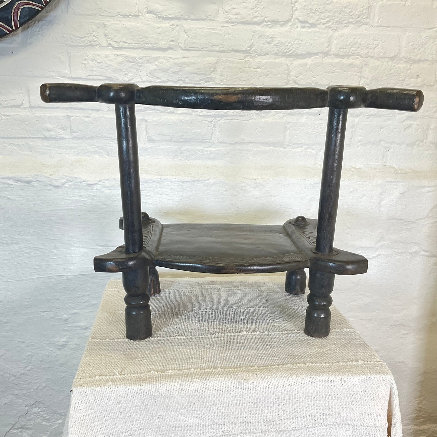 Baoulé Keteklé chair black #03 | IVORY COAST - Ineza African Interior Decoration