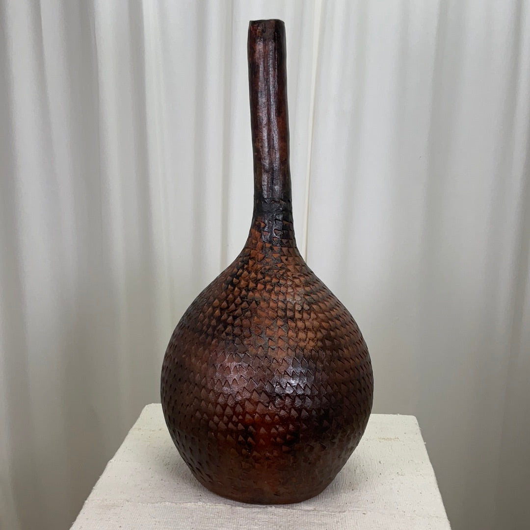 Vase Model D long neck #05 | IVORY COAST - Ineza African Interior Art