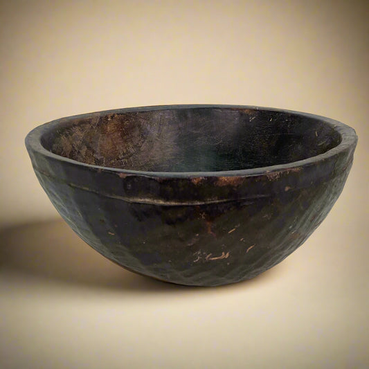 Calebasse vintage avec bol en bois #02 | GHANA