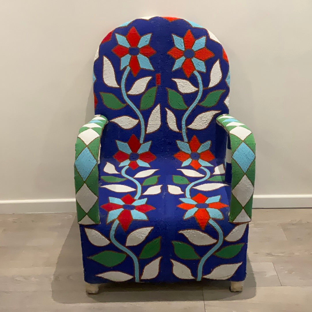 Yoruba beaded chair #01 | NIGERIA