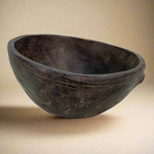 Vintage Touareg bowl in wood 17 cm #05