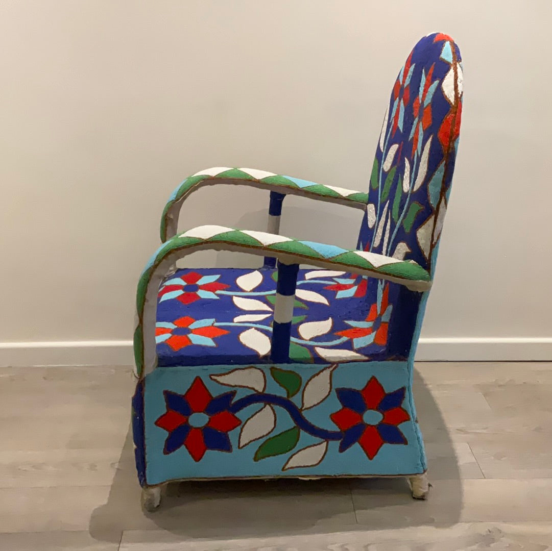 Yoruba beaded chair #01 | NIGERIA