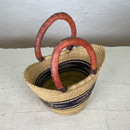 Ineza African Interior ArtBolga BasketBolga U-shopper small #02 | GHANA