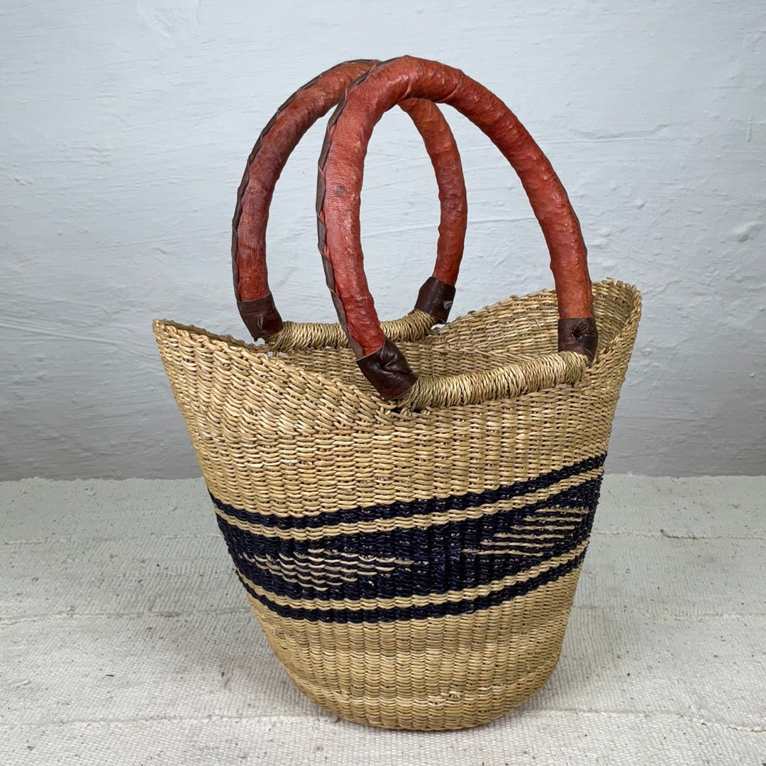 Ineza African Interior ArtBolga BasketBolga U-shopper small #02 | GHANA